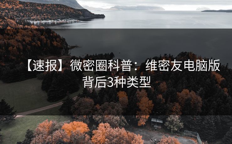 【速报】微密圈科普：维密友电脑版背后3种类型